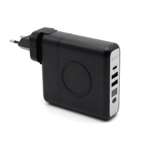 Внешний аккумулятор Gemini с беспроводной зарядкой и сетевым адаптером